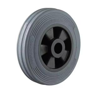 Black Rubber Trash Bin Wheels , Industrial Garbage Can Wheels
