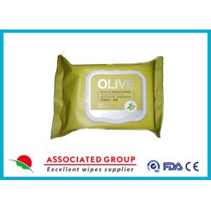 Olive Makeup Removal Wet Facial Cleansing Wipes Moisturizing Handbag Size