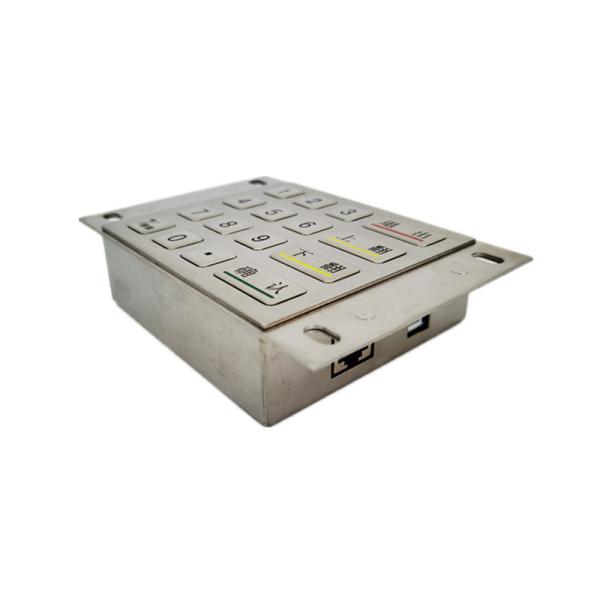16 Keys DES 3DES EPP Stainless Steel Keypad For Payment Kiosk