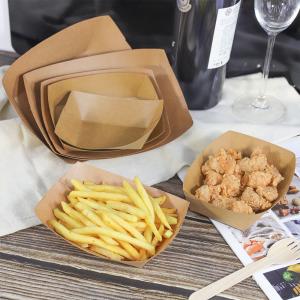 Versatile Kraft Paper Boat Tray Oven,burger Holder Box