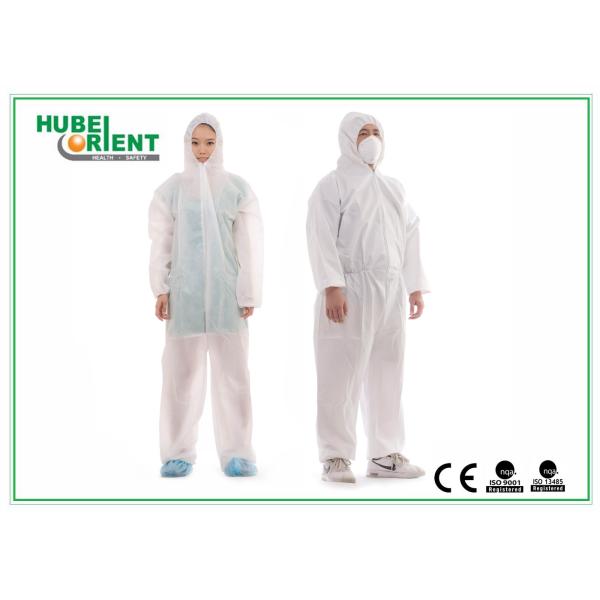 Buy OEM Waterproof 20gsm PP Disposable Hooded Coverall at wholesale prices