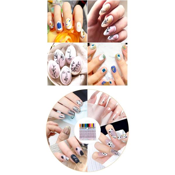 Best Graffiti Nail Pen 12color Acceptable OEM Gel Polish Nail Art Pen for Painting