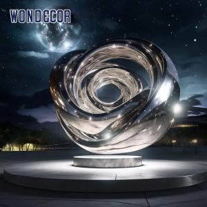 Metal Art Twisted Star Ring Stainless Steel Outdoor Sculpture