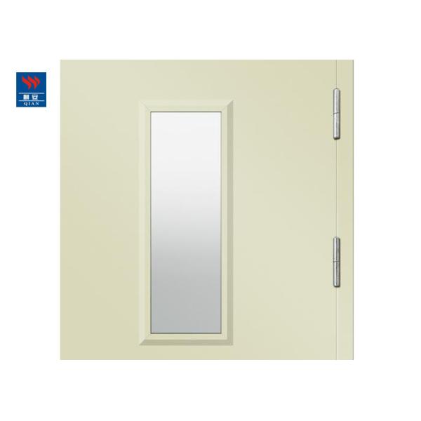 Galvanized Steel Fire Rated Doors 1000*2100*100mm With 6mm Glass