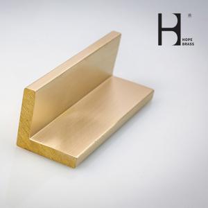 Quality Electroplating Surface CuZn39Pb3 Brass L Channel For Interior Decoration Lock for sale