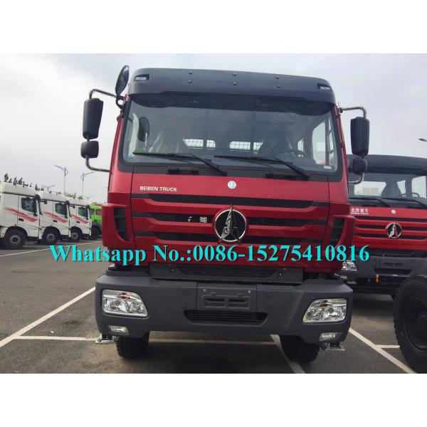 Red Military Use 6x6 Cargo Truck / Off Road Cargo Truck Adopt Benz Technology