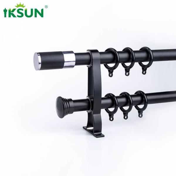 Heavy Duty Aluminum Smooth Mute Curtain Rod Fashion Roman Rod For Curtain