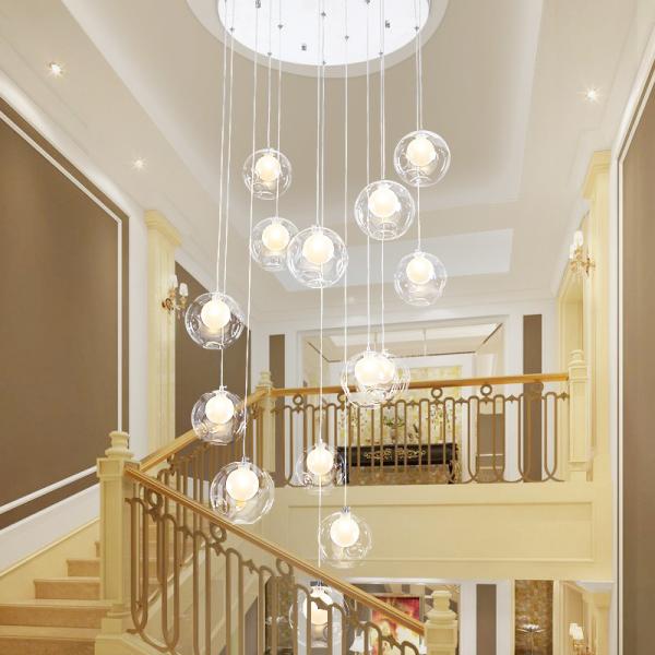 Stairs Floor House glass box pendant light fixtures for indoor decoration (WH-GP-11)