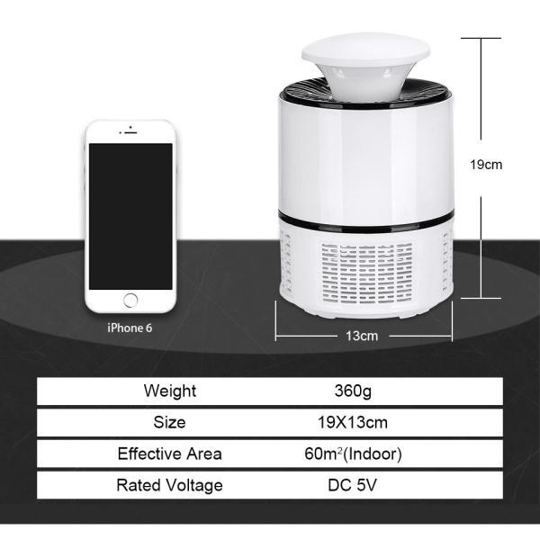 hot sales design USB professional pest control mosquito killer lamp plastic electric fly killer with wave light