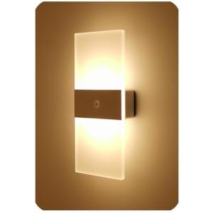 Acrylics Metal Rechargeable LED Wall Light With PIR Motion Sensor