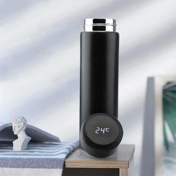 500ml Double Wall Stainless Steel Vacuum Insulated Led Temperature Display Thermos Flasks Smart Water Bottle