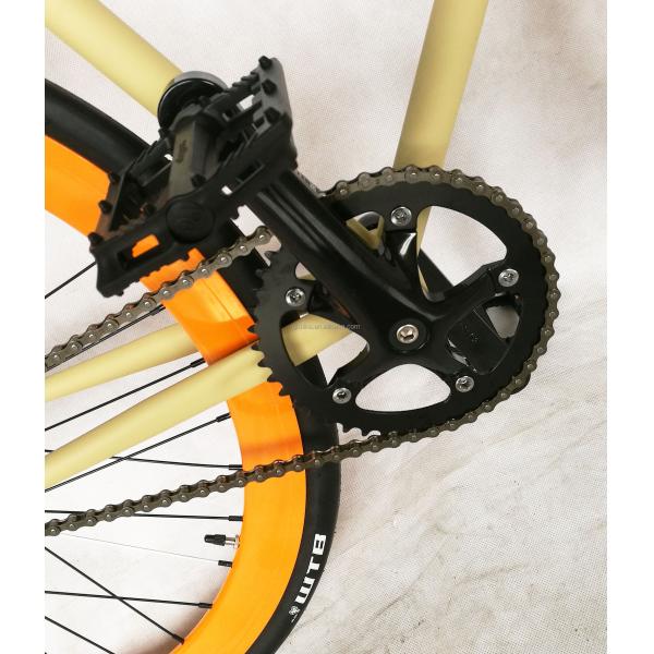 700C Hi-Ten Steel Frame Double Wall 43MM Aluminum RIM Single Speed Track Fixed Gear Bike