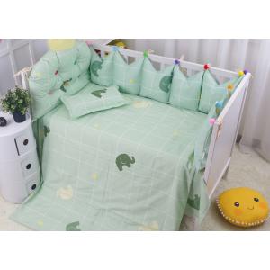 Green Elephant Unique Girl Baby Bedding Sets 100% Cotton Bed Reducer Size