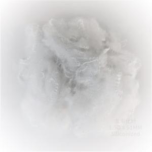 Quality 1.5D 51mm Recycled Polyester Staple Fiber Containing Silicon Whitening for sale