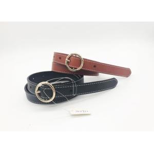 Cute Ladies Genuine Leather Belt For Pants With Fashion O - Ring Buckle