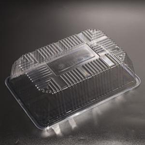 FDA Certified Rectangular Plastic PET Food Tray Plate With Customized Shape