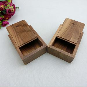 Vintage Wood Box with Slide Lid, Keepsake Storage Wooden Box