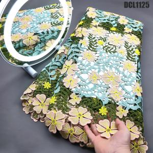 Supoo 2022 Latest Senegal Guipure Lace Embroidery Flowers Design Comfortable