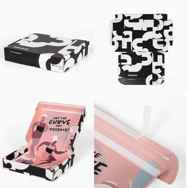 Customize Mailer Box Packaging Printing Clothes Apparel Corrugated Wig Boxes with Logo