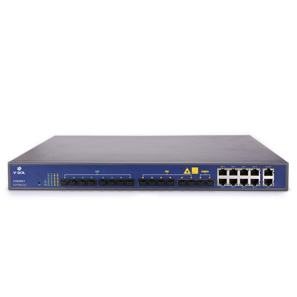 Buy FTTH FTTX Fiber Optic GPON OLT 8 PON Port L3 10G Mini V1600G1 at wholesale prices