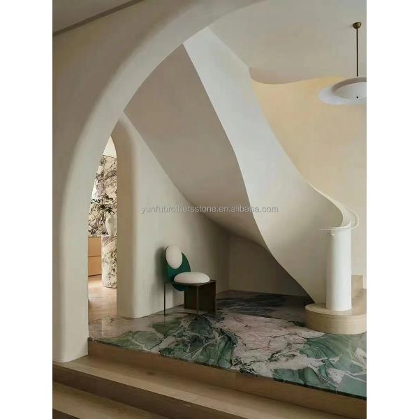 Modern Calcite Marble Flooring Bata Emerald Green Quartzite Slab for Hotel Wall Panel