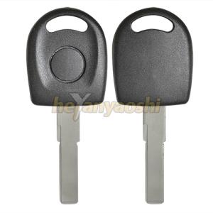 Silver Blade Plastic + Brass Transponder Key Shell For Volkswagen