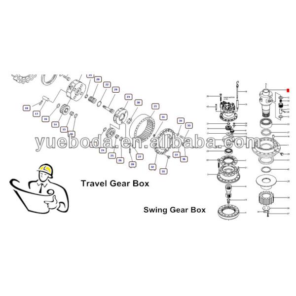 Excavator PC120-6 bearing TZ200B1022-00