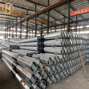 China Black Painting Electrical Power Pole  10M 700daN Electric Utility Pole on sale