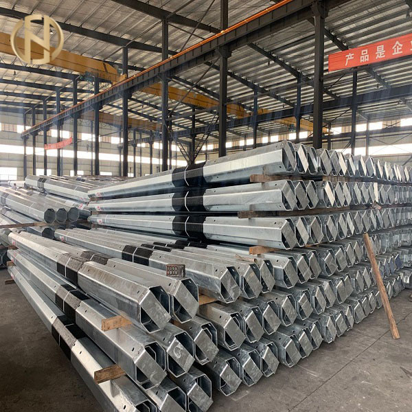 Buy Black Painting Electrical Power Pole  10M 700daN Electric Utility Pole at wholesale prices