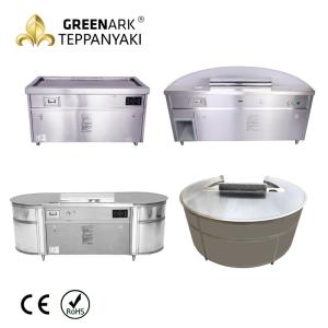 Quality Customized Rectangle Teppanyaki Hibachi Grill Table , Gas Grill Griddle Plate for sale