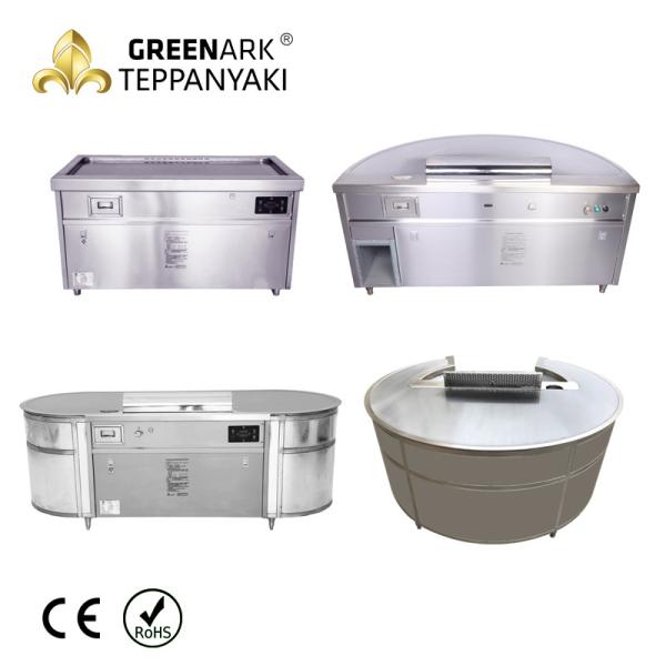 Customized Rectangle Teppanyaki Hibachi Grill Table , Gas Grill Griddle Plate