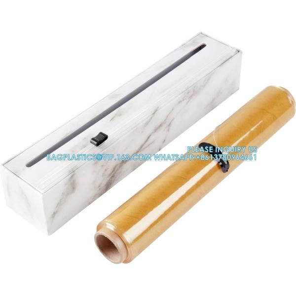 Refillable Pla Wrap Dispenser PVC Cling film Professional BPA Free Plastic Wrap Reusable Dispenser Slide Cutter