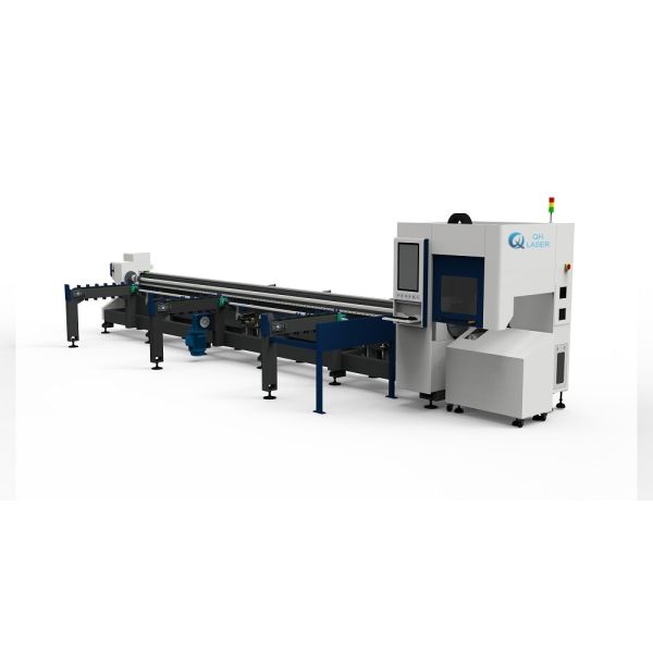 Side Mounted Lathe Tube Metal Laser Cutting Machine Semi Automatic Loading Round