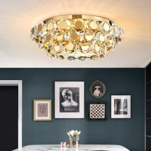 Modern LED Crystal Chandelier Luxury Gold Lustres round chandelier crystal