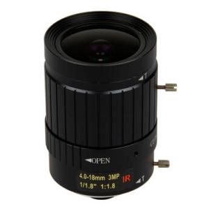Quality 1/1.8&quot; 4-18mm F1.6 3Megapixel C-mount Manual IRIS Manual Zoom IR Vari-focal Lens for IMX185 for sale