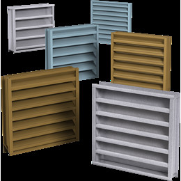 Anodized Prefabricated Fixed Aluminum Louvered Window Weatherproof