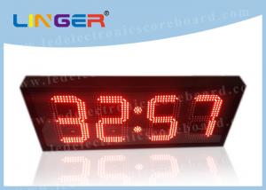 Quality 12 / 24 Hours Mode Red Led Digital Clock Small For Office 370*1010*100mm for sale