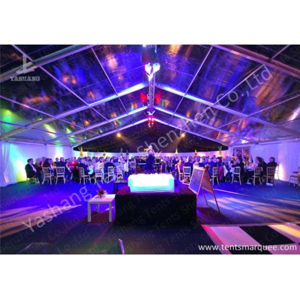 Popular Red Color 20m Width Luxury Wedding Tents Marquee with Top and Wall Curtains