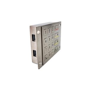 16 Keys DES 3DES EPP Stainless Steel Keypad For Payment Kiosk