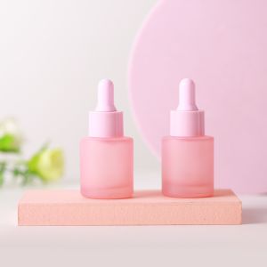 Round Frosted Dropper Bottle 30ml Empty Custom Color ODM OEM