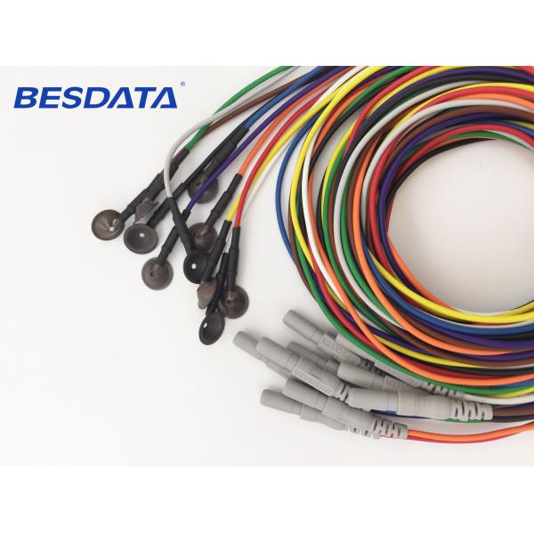 Buy 10/8 mm Cup EEG Electrodes Cables For Portable EEG Medical Equipment at wholesale prices