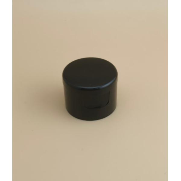Buy Black Plastic Round Smooth Cap for Cosmetic Bottles at wholesale prices