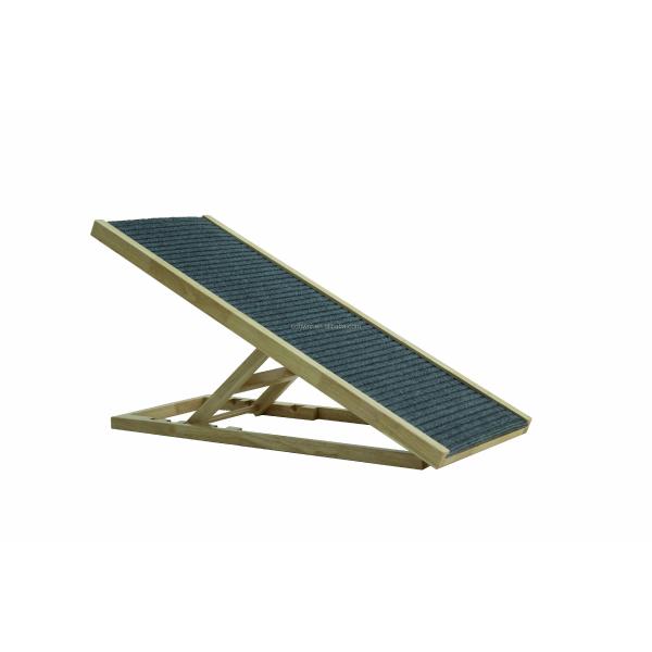 Solid Wood Collapsible Adjustable Dog Ramp Four Levels 8kg Lightweight Bed Ramp For Dogs