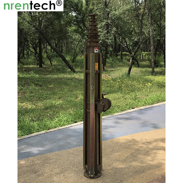 10m manual crank winch telescoping mast/ push telescoping mast/ aluminum