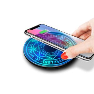 10W Magic LED Glowing QI Standard Wireless Charging Pad