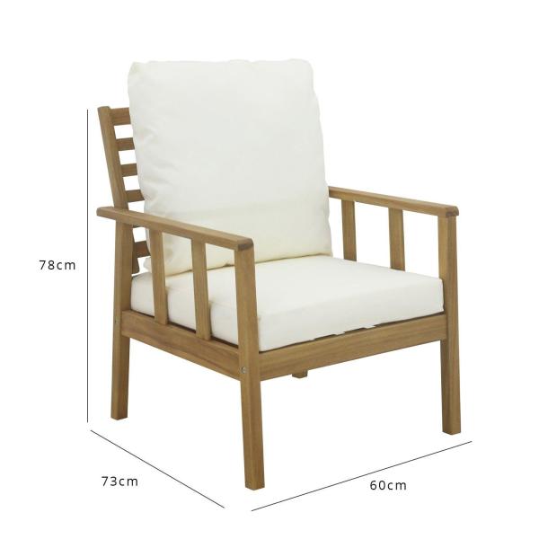 Patio Solid Wood Garden Set Teak Wood Outdoor Furniture Sofa Set Garden Lounge Chair