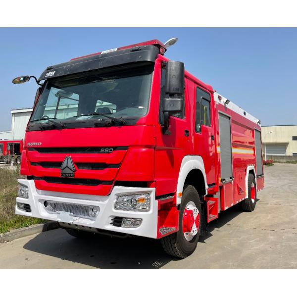 Buy Howo Foam Fire Department Rescue Trucks 228kw With Double Cabin at wholesale prices