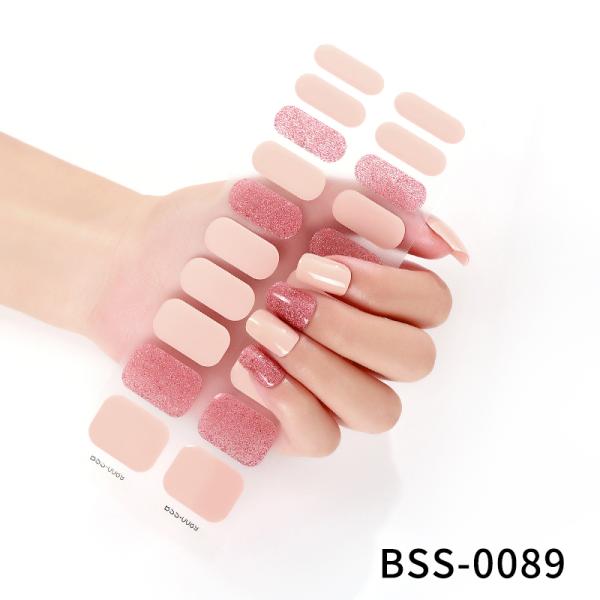 Wholesale Valentine Semi Cured Wraps Long Lasting Gel Nail Stickers New Arrival Styles Nail Gel Wraps
