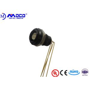 ECG M12 4 pin elbow contact for PCB with two nuts quick release connectors