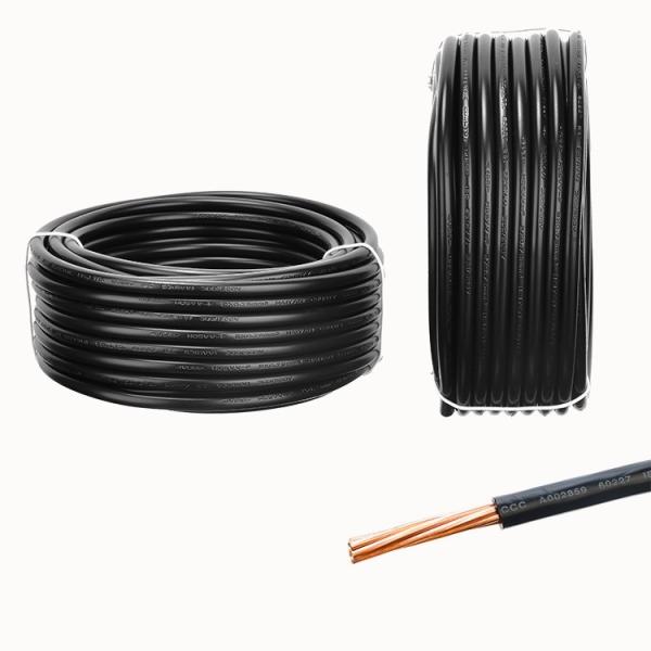 VDE H07V-R 450/750V Black Single Core Wire Solid Stranded Copper Conductor for